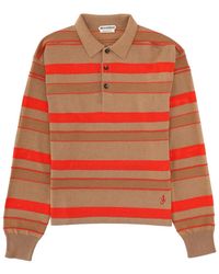 JW Anderson - Knitted Striped Rugby Polo Top - Lyst