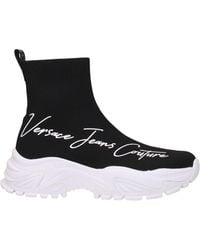 Versace Jeans Couture - Sneakers Couture Donna Tessuto Nero/Bianco - Lyst