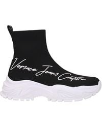 Versace Jeans Couture - Sneakers Couture Donna Tessuto Nero/Bianco - Lyst