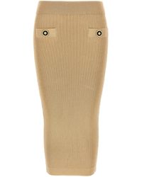 Balmain - Geribbelde Midi -rok - Lyst