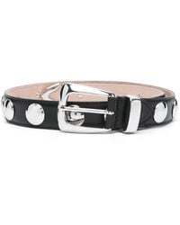 KHAITE - "Benny" Belt With Studs Buckle 30Mm - Lyst