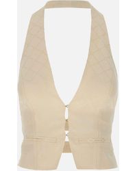 Elisabetta Franchi - Events Satin Gilet - Lyst