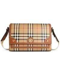 Burberry - 'Note' Crossbody Bag in Briar Brown Cotton Mischung - Lyst