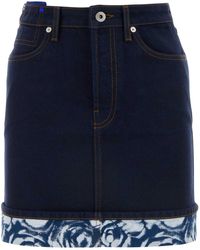 Burberry - Heavyweight Denim Cotton Mini Skirt, Brand Size 6 (Us - Lyst
