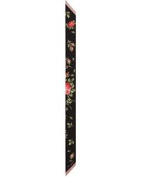 Dolce & Gabbana - Roses Bouquet Print Silk Foulard - Lyst