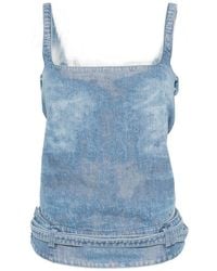 DIESEL - Denim Tank Top - Lyst