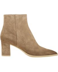 Santoni - Mid-Heel Suede Ankle Boots - Lyst