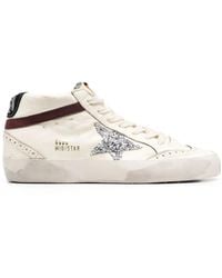 Golden Goose - Mid Star Nappa Leather Upper Glitter Star Suede Heel Nabuk Wave - Lyst