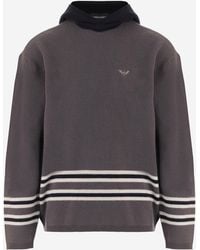 Emporio Armani - Hooded Sweater Virgin Wool - Lyst