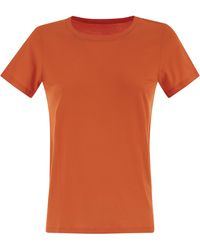 Majestic - Crew-Neck Short-Sleeved Cotton T-Shirt - Lyst
