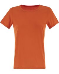 Majestic - Crew-Neck Short-Sleeved Cotton T-Shirt - Lyst