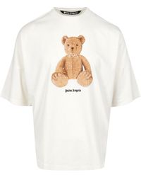 Palm Angels - T-shirts En Polo's Wit+bruin - Lyst