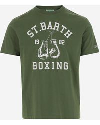 Mc2 Saint Barth - Cotton T Shirt With Logo Print - Lyst