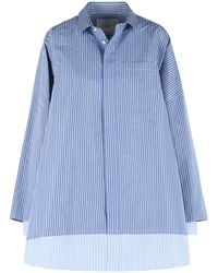 Sacai - Lichtblauw Katoenmix Overhemd - Lyst