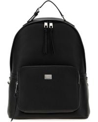 Dolce & Gabbana - Black Leather Backpack - Lyst