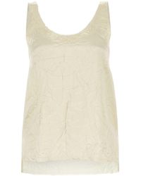 Lanvin - Ivory Viscose Top - Lyst