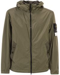 Stone Island - Water-Repellent And Windproof Jacket With Hood - Lyst