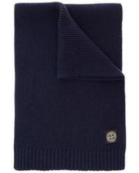 Stone Island - Scarf With Logo Patch - Lyst