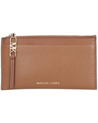 MICHAEL Michael Kors - Brieftaschen Leder braun - Lyst