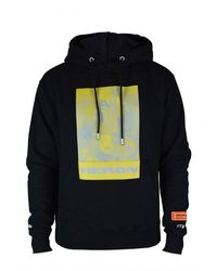 Heron Preston - Litho Graphic Print Hoodie With Kangaroo Pocket - Lyst