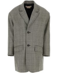 Marni - Embroidered Wool Oversize Blazer - Lyst