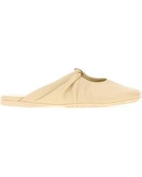 Loewe - Cream Nappa Leather Pebble Ballerinas - Lyst