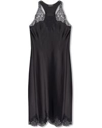 Balenciaga - Satin Strappy Midi Kleid - Lyst
