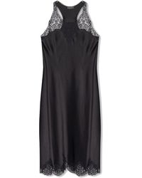 Balenciaga - Satin Riemchen Midi Kleid - Lyst