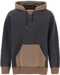 Sacai - Hooded Sweatshirt Met Omgekeerde - Lyst