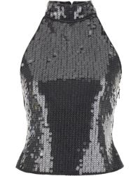 ROTATE BIRGER CHRISTENSEN - Ruota Top Con Paillettes Birger Christensen - Lyst