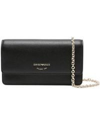 Emporio Armani - Leather Wallet On Chain - Lyst