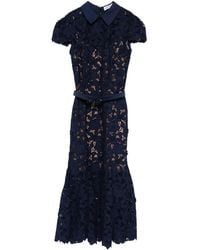 Self-Portrait - Guipure Lace Midi Dress - Lyst