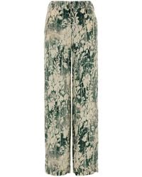 PT Torino - Printed Satin Lorenza Wide-Leg Pant - Lyst