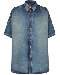 Balmain - Overhemd Met Korte Mouwen En Knopen - Lyst