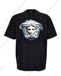 Versace - Baumwoll-T-Shirt mit Logo-Print - Lyst