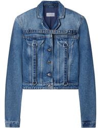 Off-White c/o Virgil Abloh - Cropped Denim Jacket - Lyst