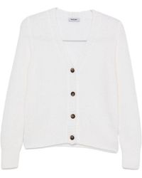 Base London - Wool V Necked Cardigan - Lyst