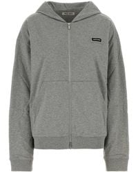 Miu Miu - Grey Cotton Sweatshirt - Lyst