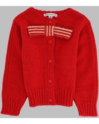 Emile Et Ida - Girls Bow Tie Cardigan - Lyst