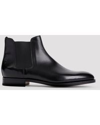 John Lobb - Black Calf Leather Lawry Boots - Lyst