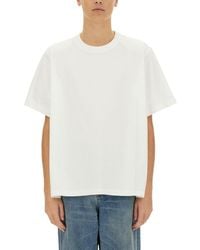 Bottega Veneta - Checkered T-Shirt Made Of Soft Cotton Jersey - Lyst