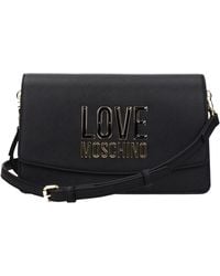 Love Moschino - Hou Van Moschino Schoudertassen Vrouwen Polyurethaan Zwart - Lyst