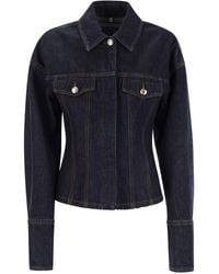 Sportmax - Gance Denim Fitted Jacket - Lyst