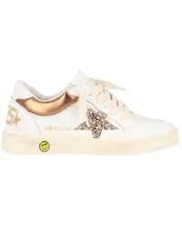 Golden Goose - Sneakers Ballstar Leather Upper Toe Spur And Heel Laminated Collar Glitter Star - Lyst