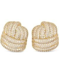 Self-Portrait - Crystal Knot Earrings - Lyst