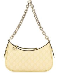 Gucci - Printed Canvas Gg Emblem Shoulder Bag - Lyst