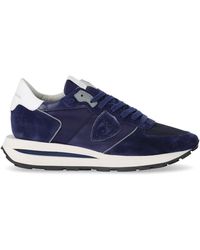 Philippe Model - Tropez Haute Low Mondial Blue Sneaker - Lyst