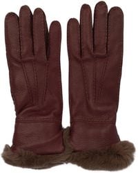 Restelli - 85 Gloves Bordeaux - Lyst