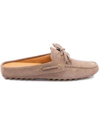 Tod's - Suede Leather Sabot-Loafers - Lyst