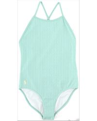 Polo Ralph Lauren - Knit Hipster Swim One-Piece For Girls - Lyst